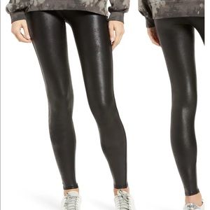 SPANX Faux Leather Leggings (Petite)